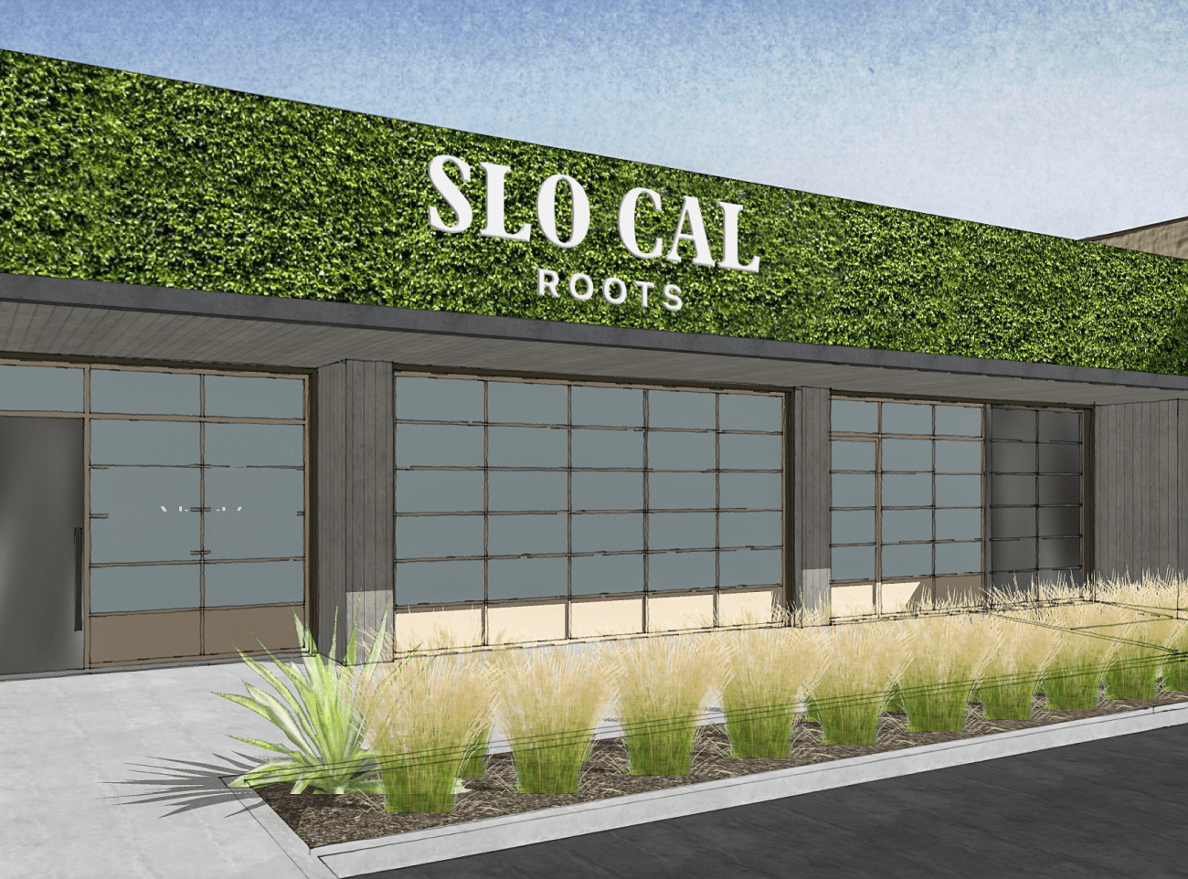 Exterior view of SLO Cal Roots in San Luis Obispo, a premier dispensary dedicated to quality plant medicine and community wellness.